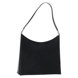 Salvatore Ferragamo Vala Shoulder Bag Suede Black Gold Auth BA9014